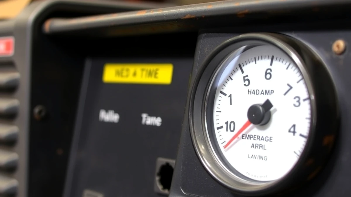 140-amp welder control panel