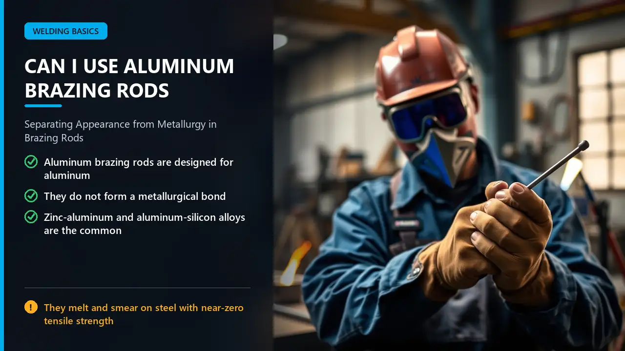 aluminum brazing rod on steel