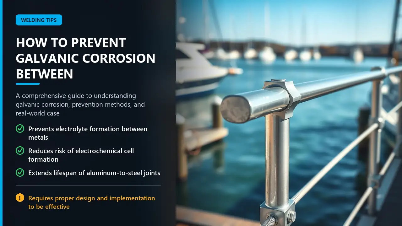 Aluminum railing bolted to steel stanchions in a marina