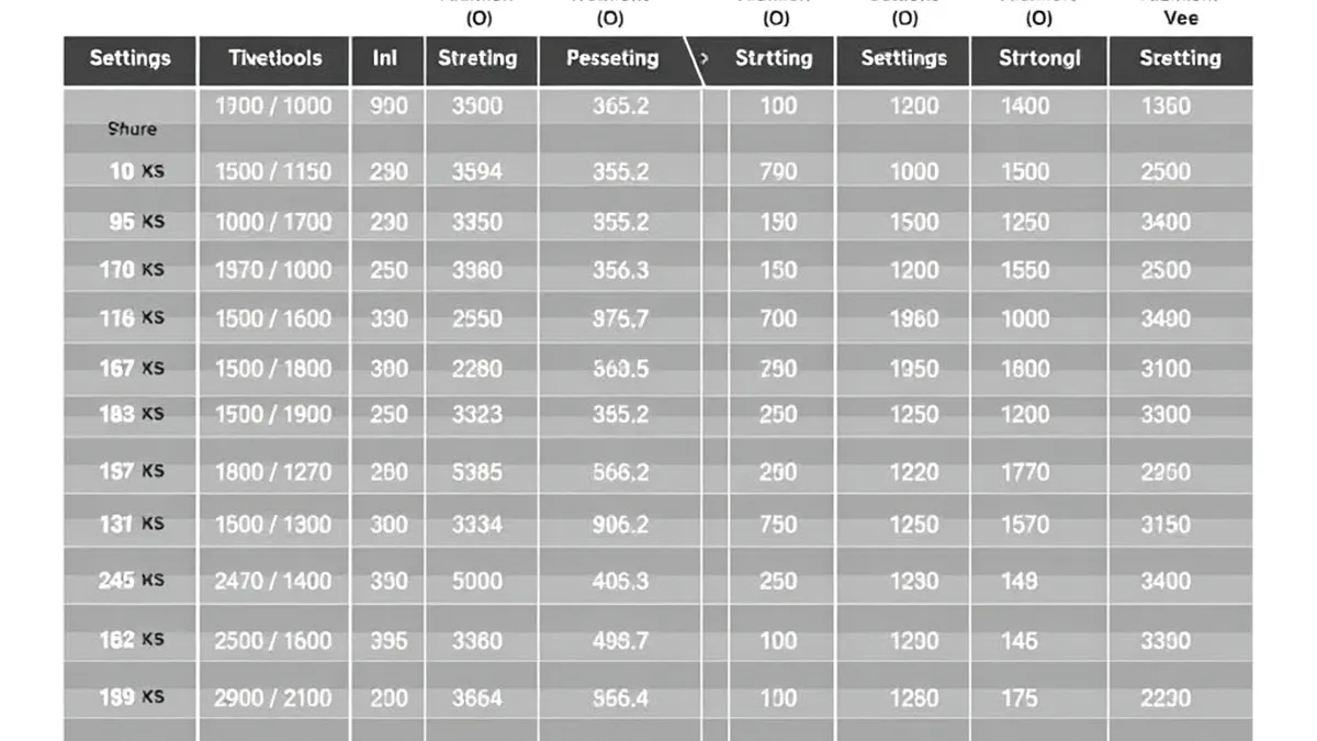 aluminum tig welding settings chart with detailed settings