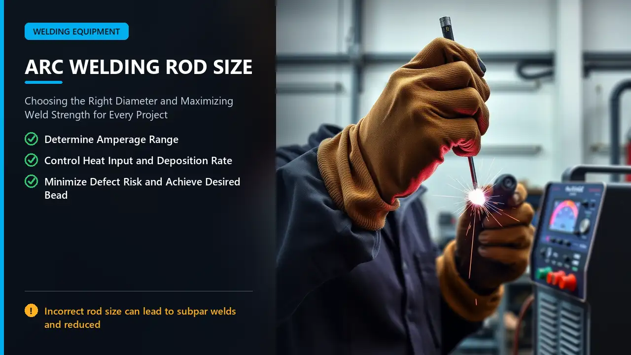 Arc welding rod size chart and guide