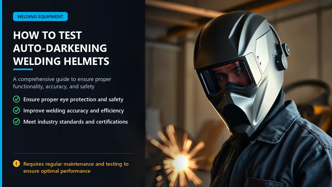 auto-darkening welding helmet in use