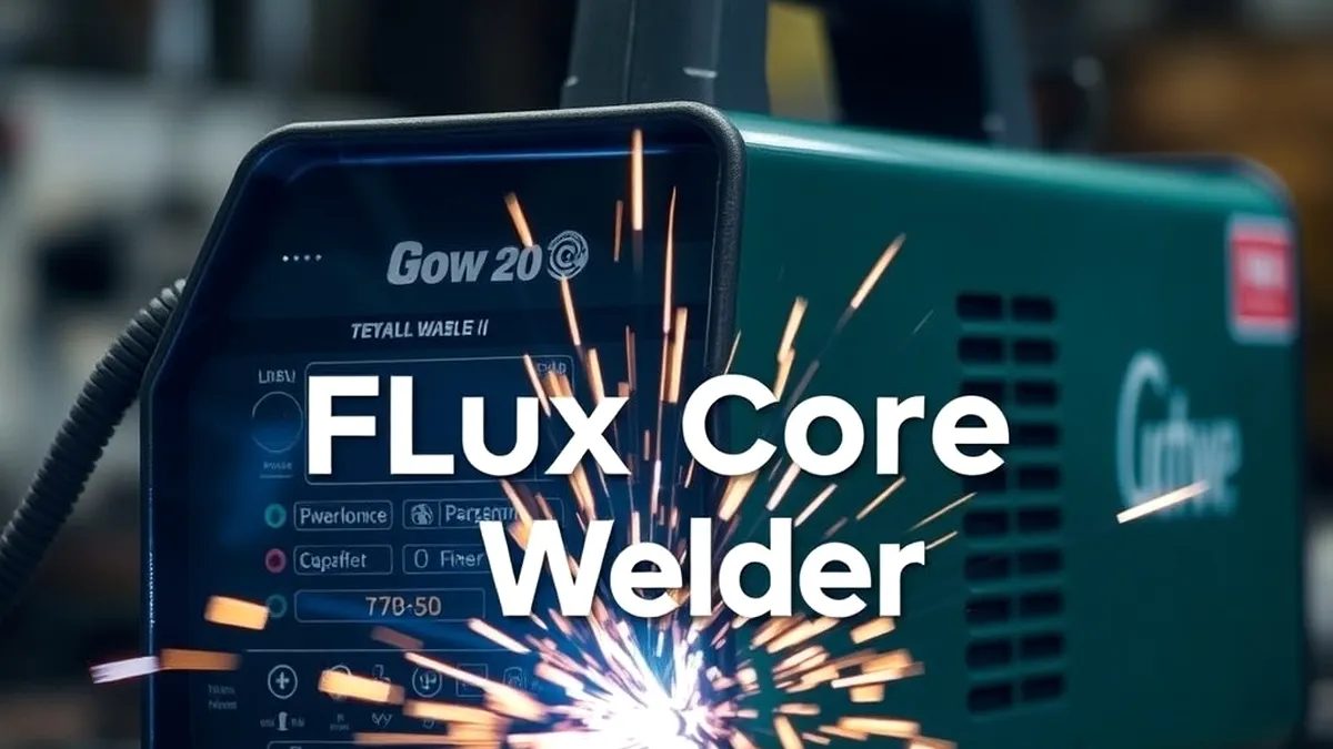 Flux core welder in action