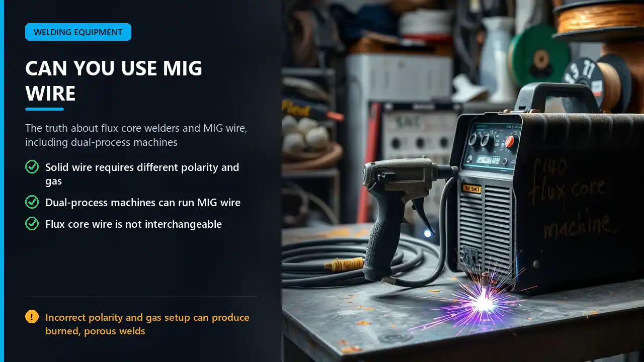 flux-core welder with MIG wire
