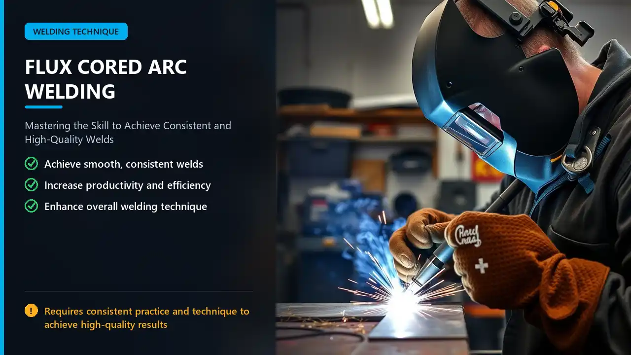 Flux core welder in workshop
