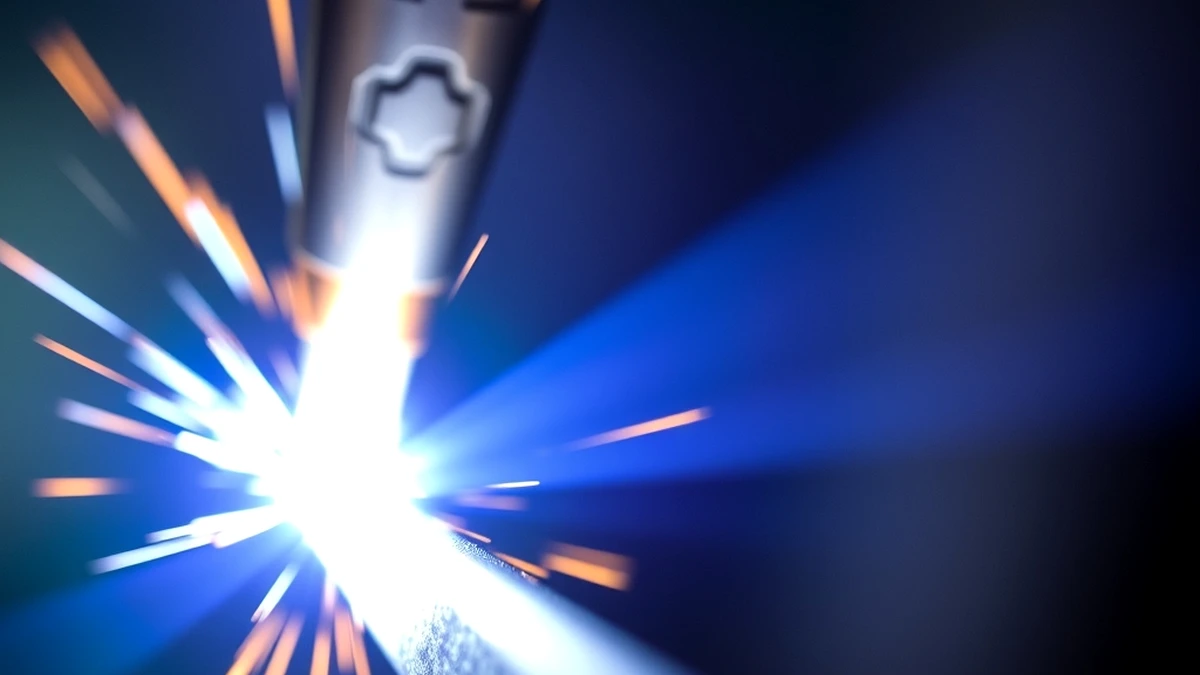 flux core welding arc and molten metal