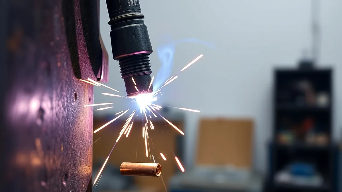 flux-core welding copper