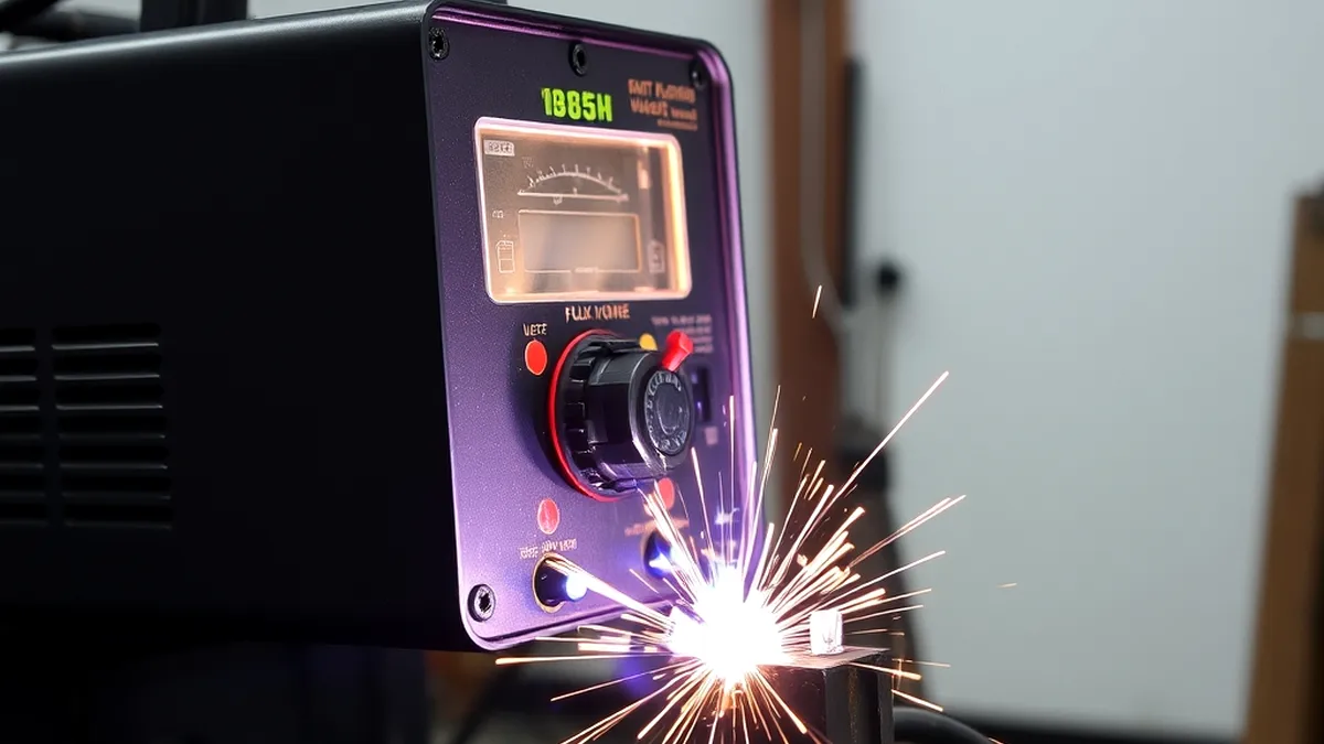 flux-core welding in action