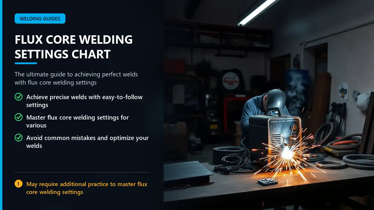 flux core welding settings chart