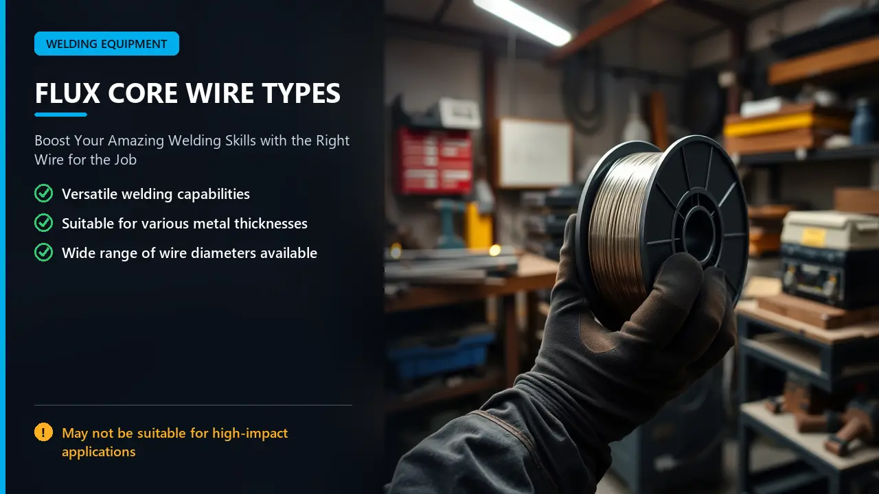 Flux core wire in a welding workshop