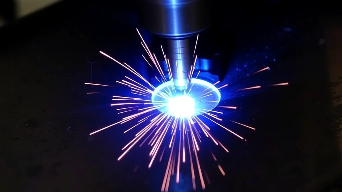 gasless flux-core welder in action