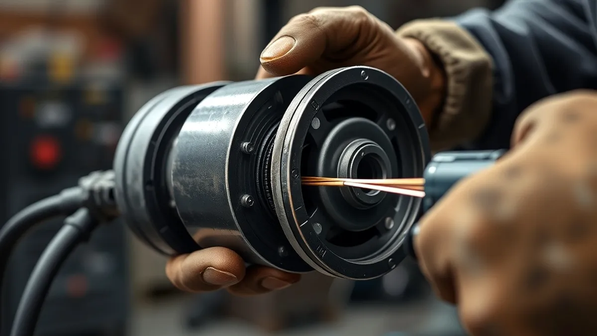 welder demonstrating grip-and-push cycle