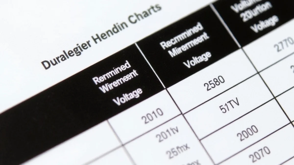 a laminated chart with wire speed and voltage settings