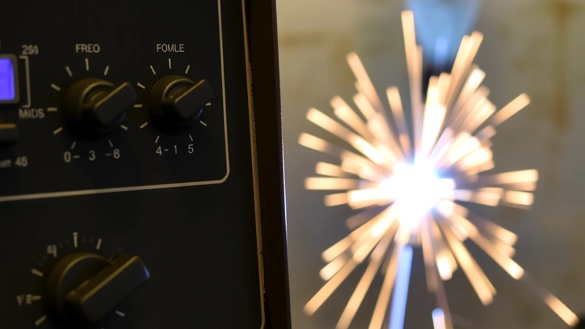 MIG welder control panel and settings