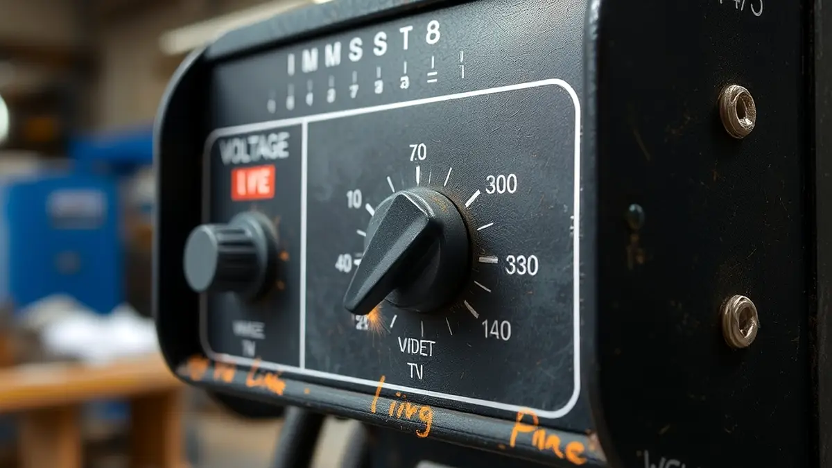 MIG welder control panel