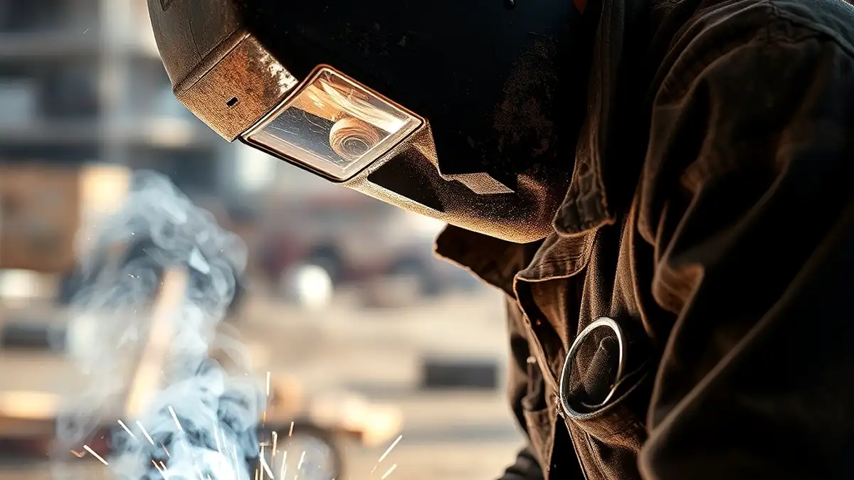 MIG welder in dirty outdoor environment
