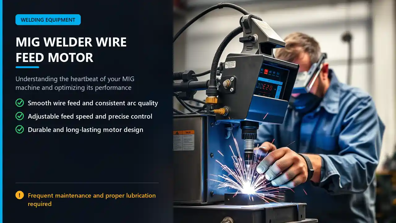 MIG welder wire feed motor in action