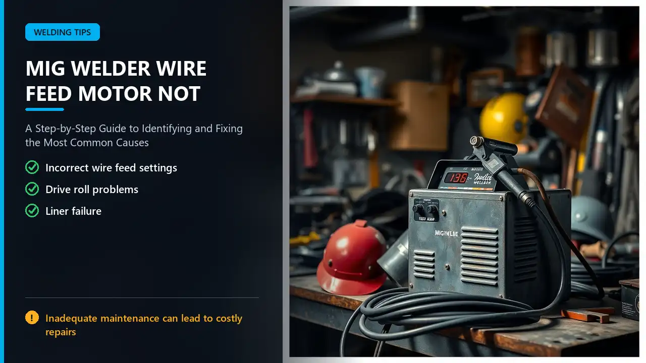 MIG welder in garage workshop
