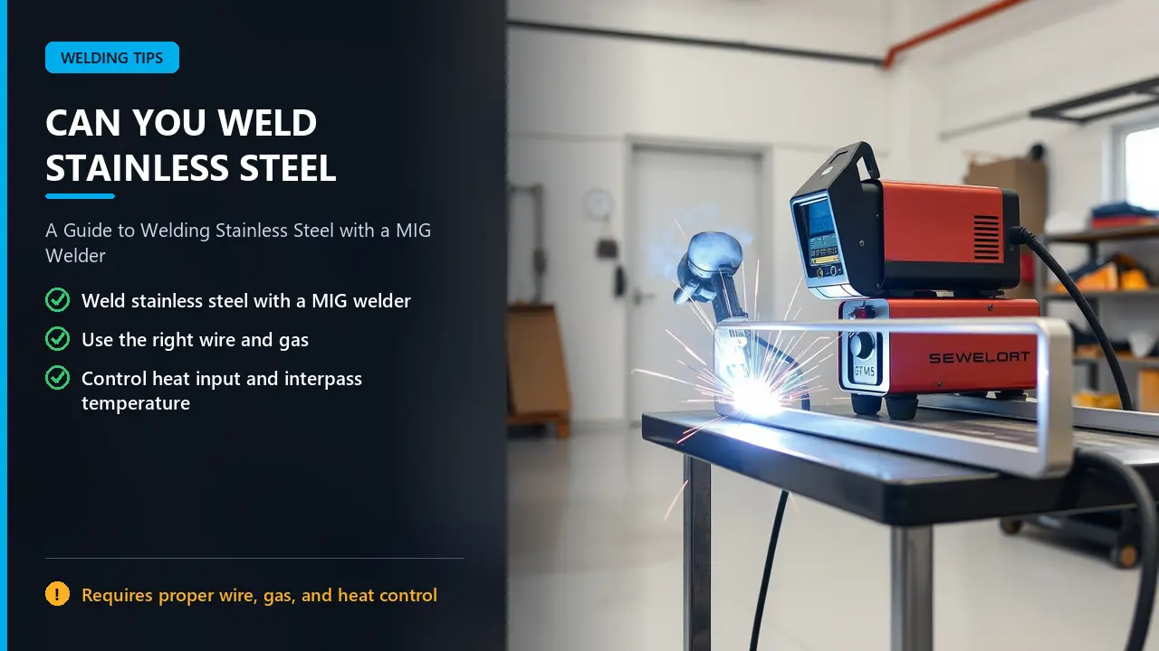 MIG welding stainless steel frame