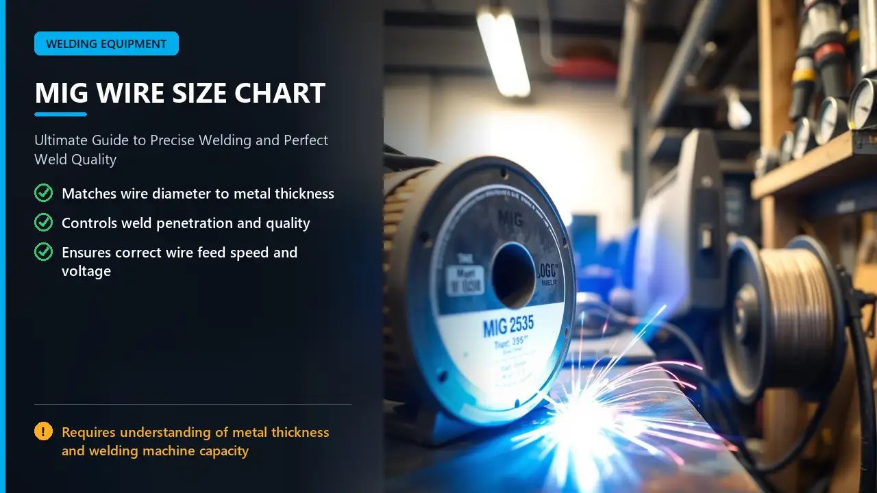 MIG wire size chart for metal thickness