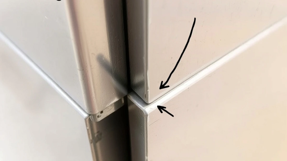 Poorly designed joint with large area ratio