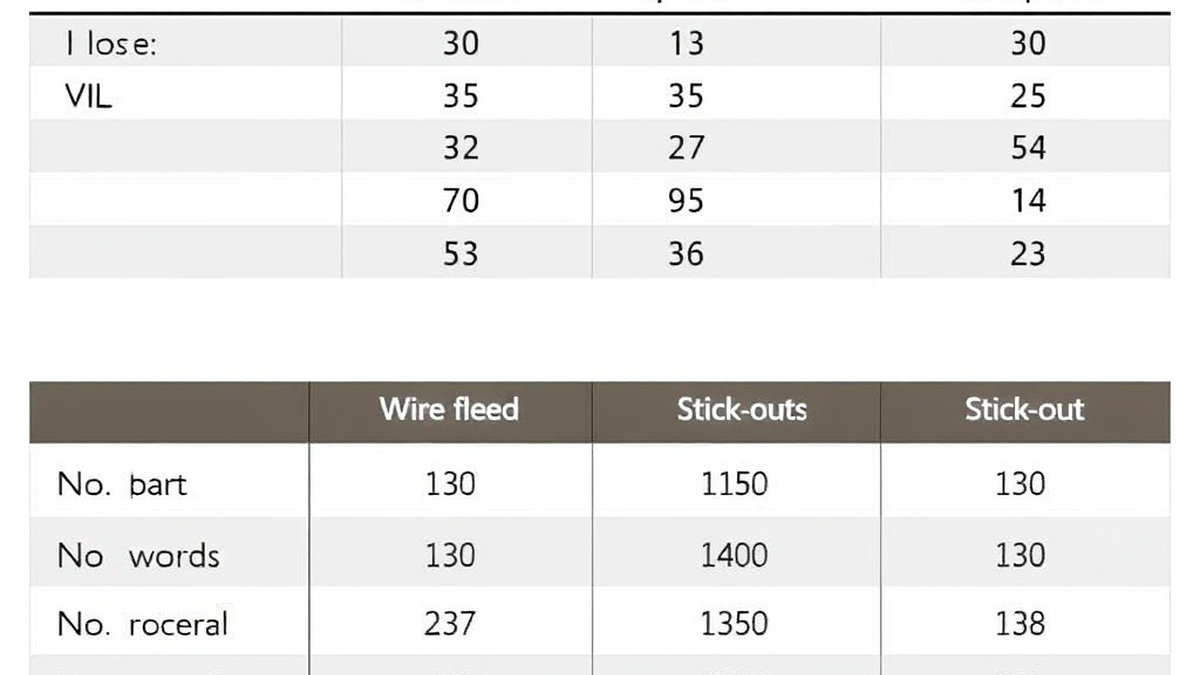 Self-shielded 1/16 flux core wire settings chart