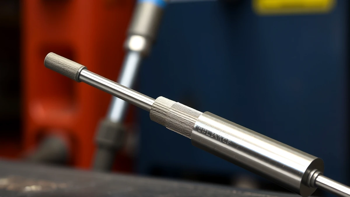 stainless steel stick electrode close-up