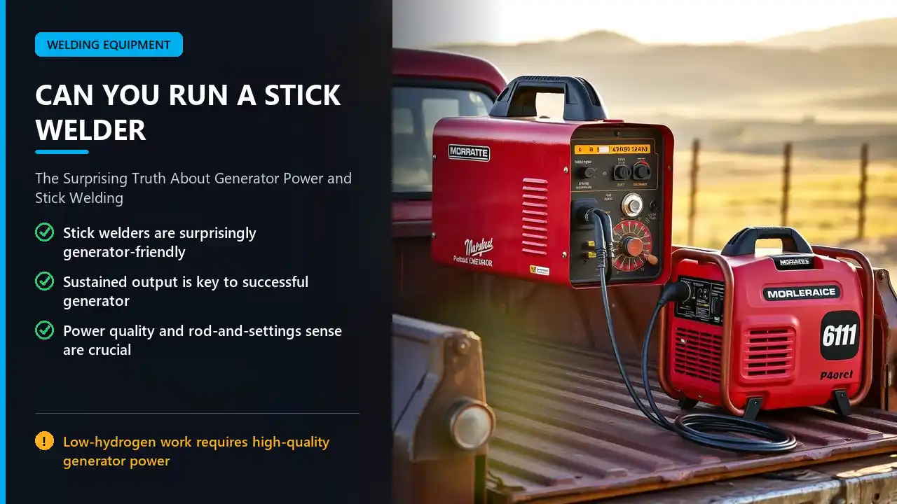 Stick welder on a generator