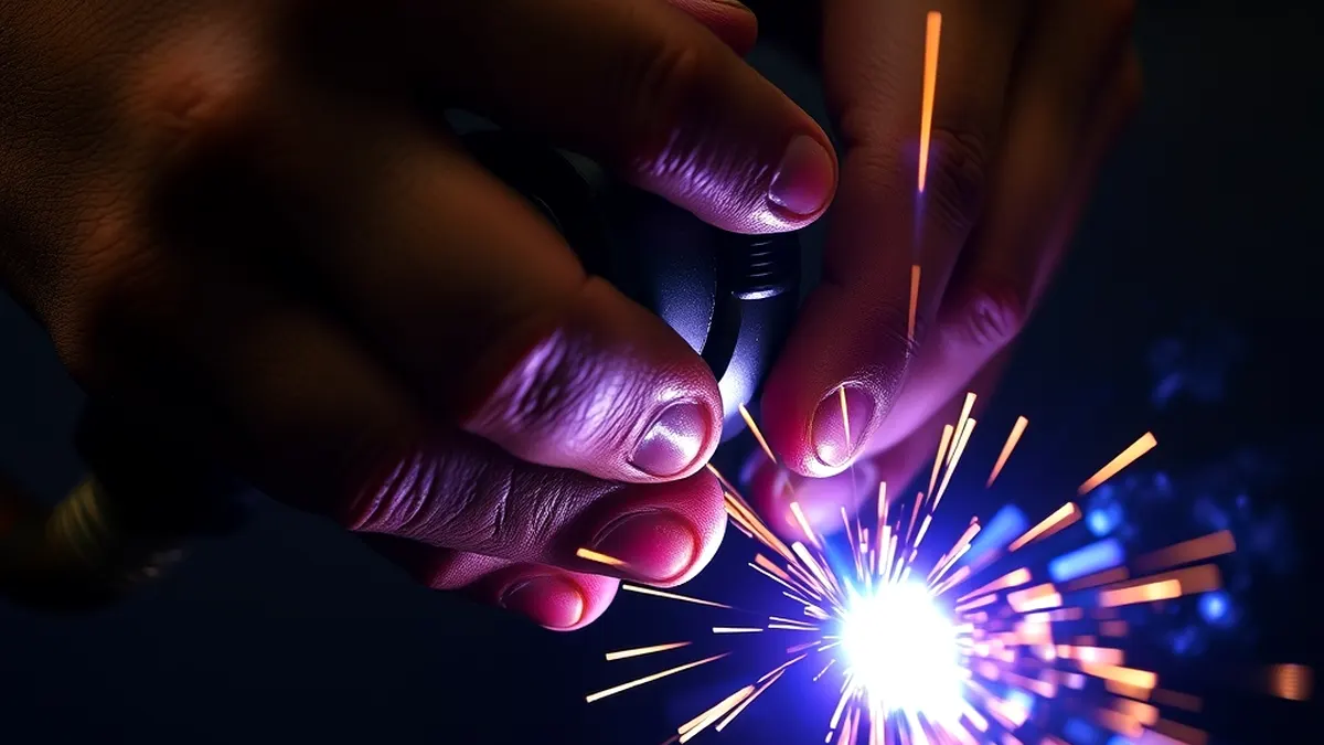 Welder adjusting voltage control