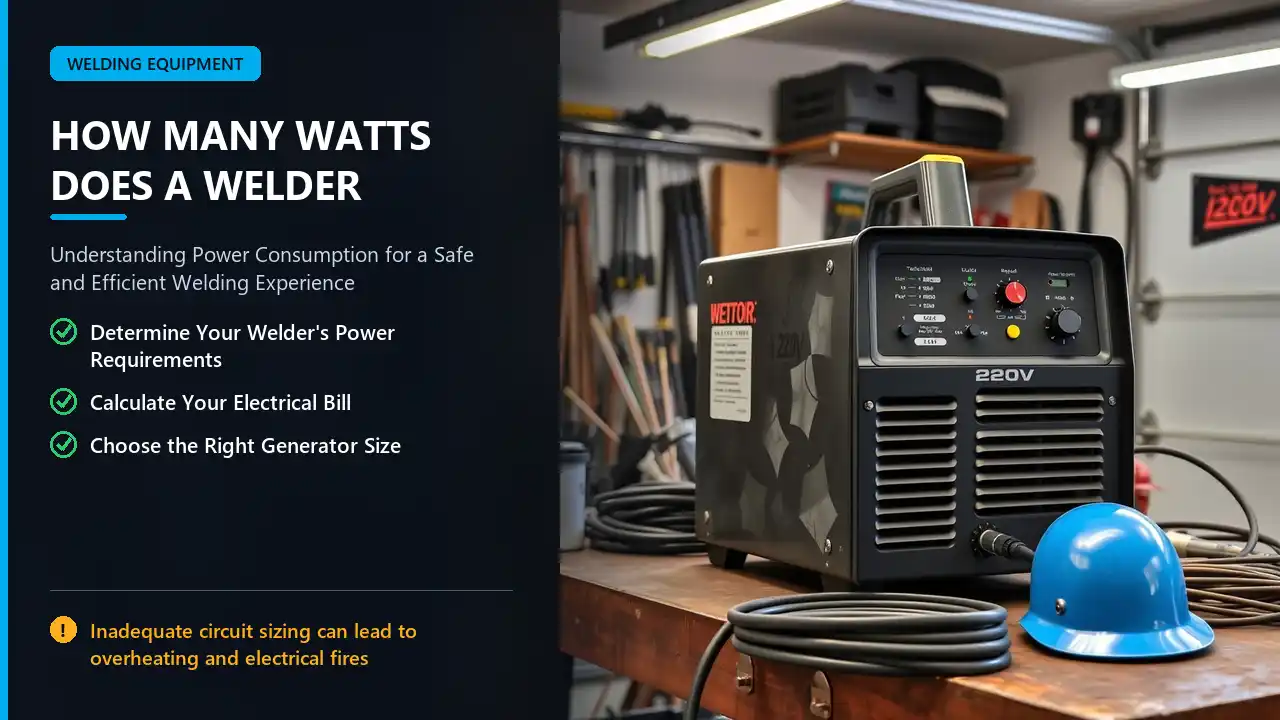 220V flux core welder in a garage workshop