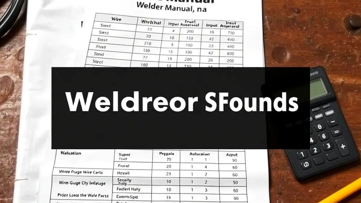 Finding the input amperage in a welder's manual