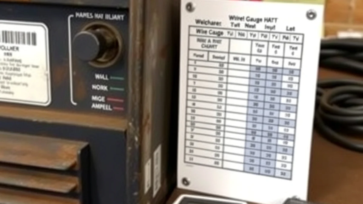 240-volt MIG welder nameplate with output amperage