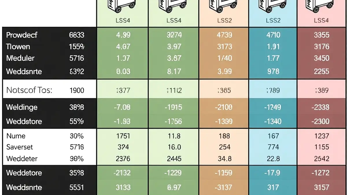 A table showing the power consumption of different welding machines and processes
