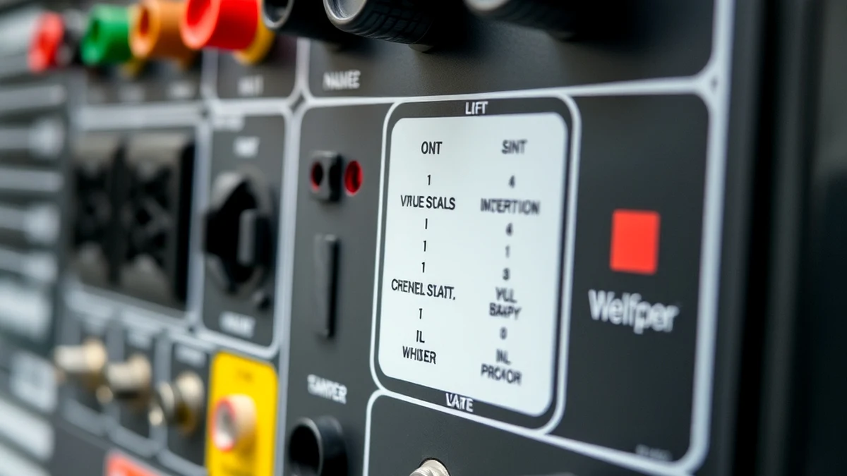 Weldpro 155 control panel and interfaces