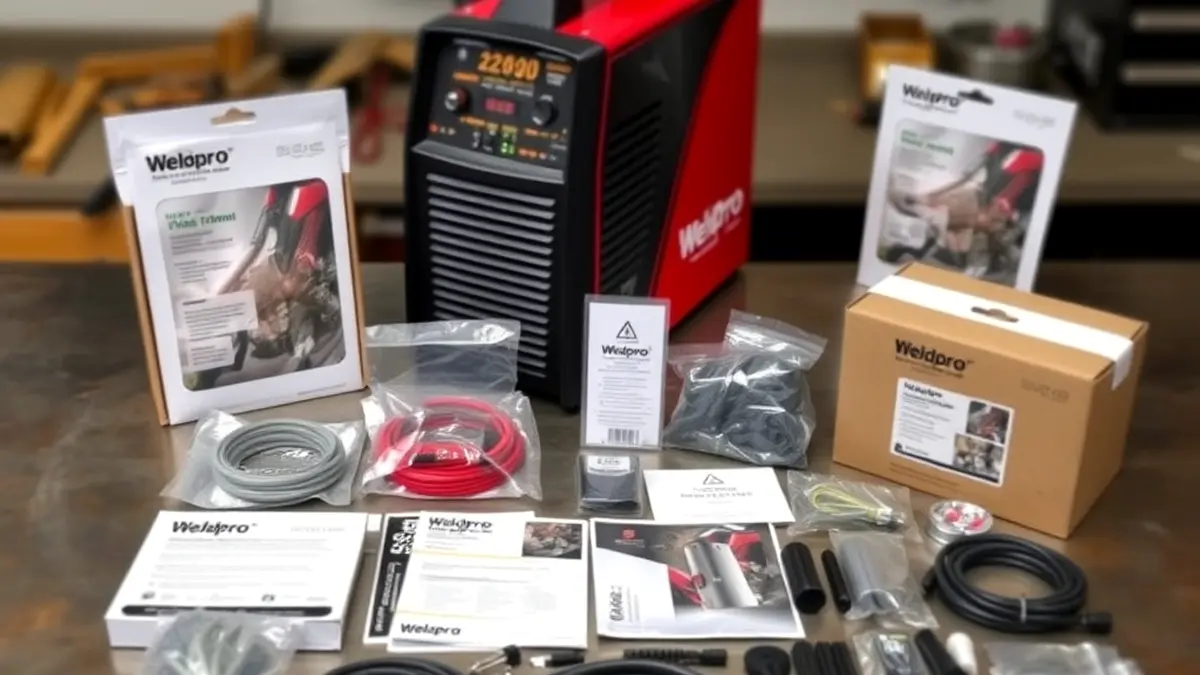 Weldpro 155 packaging contents and accessories